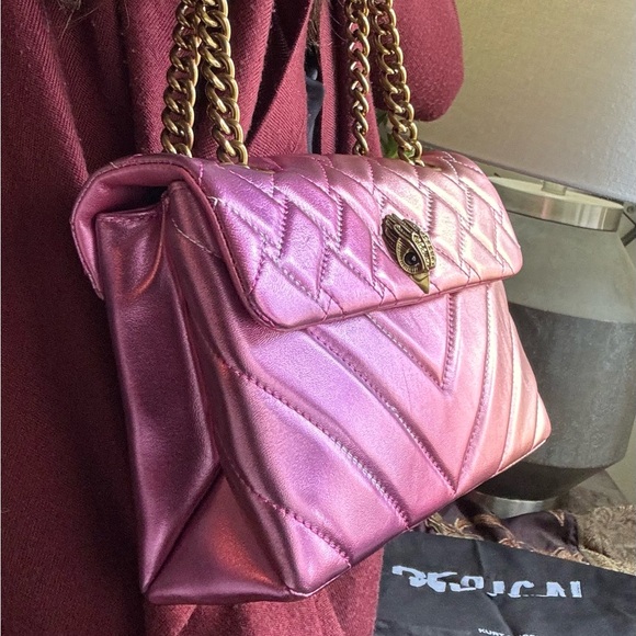 Authentic KURT GEIGER LONDON Quilted 2 tone leather convertible Crosby/shoulder - Picture 8 of 16